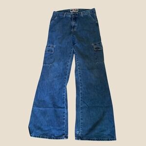 Vintage 90s Rave 4 Real R4R Wide Leg Mens 31 Blue Baggy